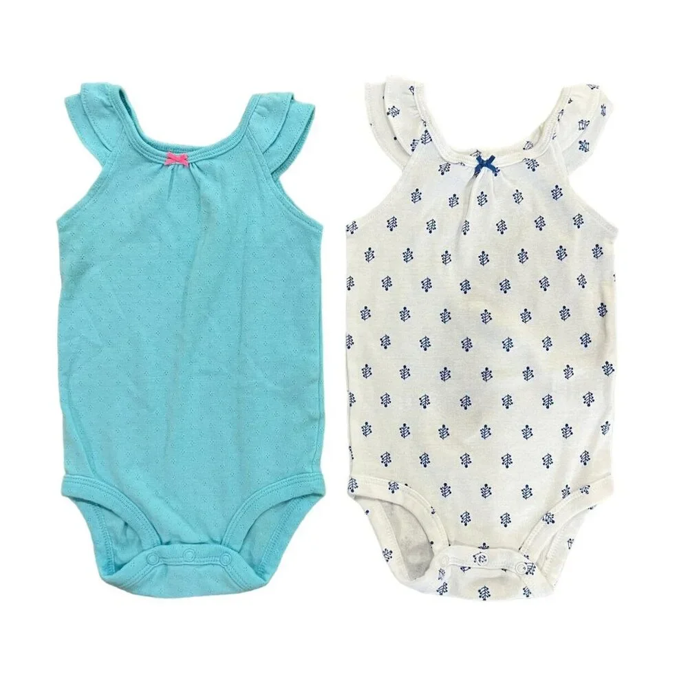 Carter's 12m Ruffle Bodysuits Bundle of 4